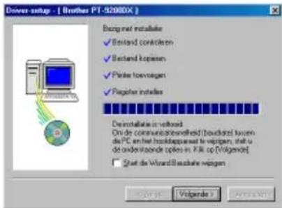 BROTHER Ptouch PT9200DX - Installeren van het printerstuurprogramma Bij een seriële verbinding - 7