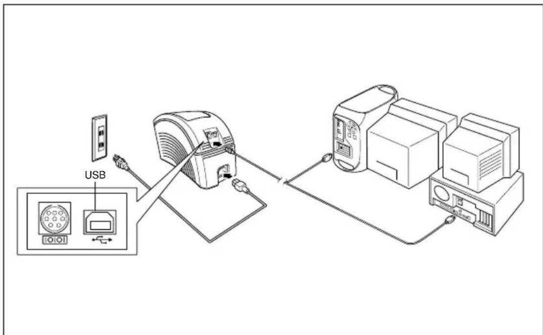 BROTHER Ptouch PT9200DX - Pour le raccordement au port USB: - 1