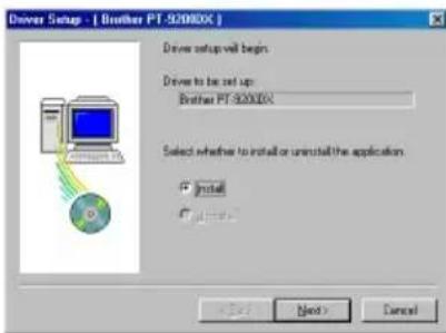 BROTHER Ptouch PT9200DX - Installing the printer driver For a serial connection - 2