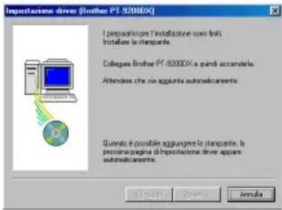 BROTHER Ptouch PT9200DX - ⑧ Se si è selezionato "Sostituisci con nuova Brother PT-9200DX o "Aggiungi Brother PT-9200DX": - 1
