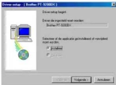 BROTHER Ptouch PT9200DX - Installeren van het printerstuurprogramma Bij een seriële verbinding - 2