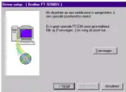 BROTHER Ptouch PT9200DX - Installeren van het printerstuurprogramma Bij een seriële verbinding - 3