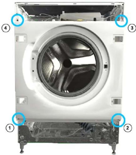 NEFF W544BX1GB - Fjernelse af frontpanel - 2