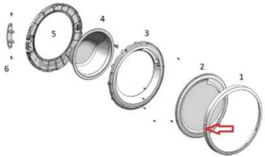 NEFF W544BX1GB - Removing door components - 1