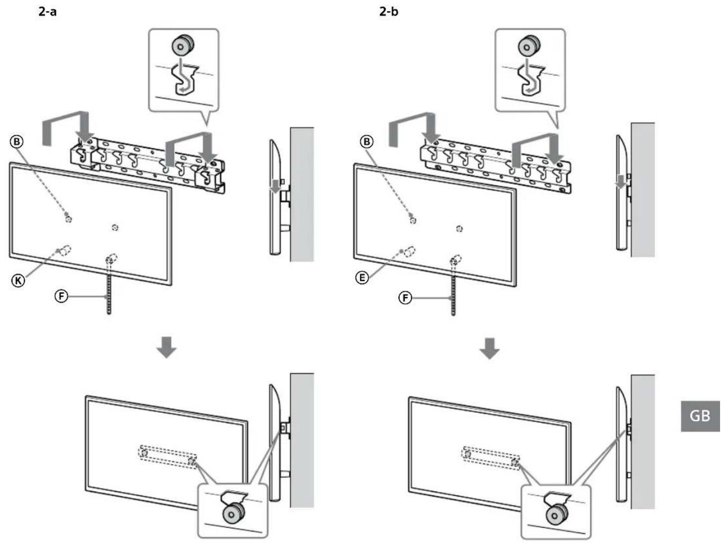 SONY Bravia KD55XG8196BU - Install the TV onto the Base or Base Adaptor. - 2