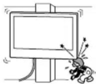 SONY Bravia KD55XG8196BU - N'installez pas le support de fixation murale sur une surface où les coins ou les côtés du téléviseur dépasseraient. - 1