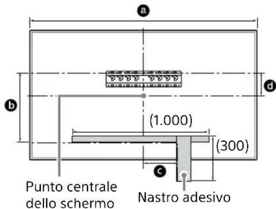 SONY Bravia KD55XG8196BU - Contrassegnare la posizione di installazione sulla parete. - 1