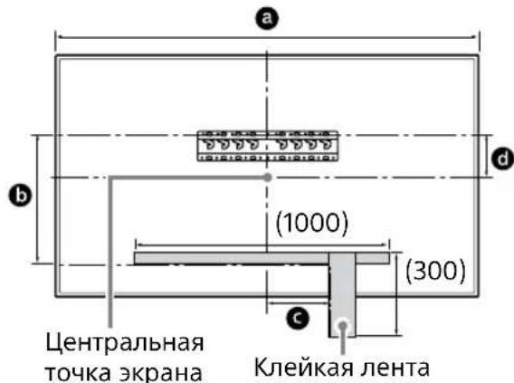 SONY Bravia KD55XG8196BU - Отметьте место установки на стене. - 1