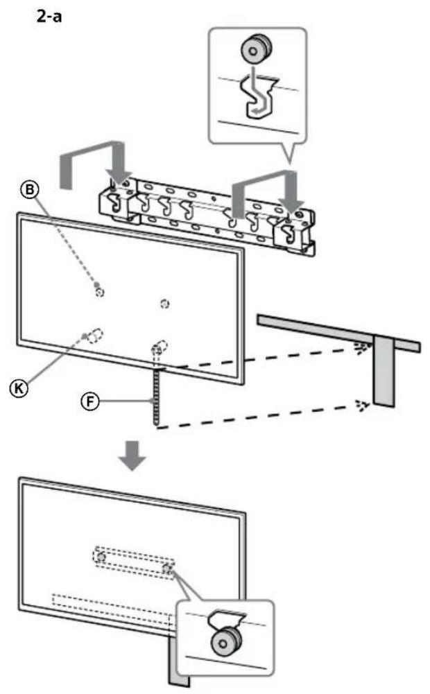 SONY Bravia KD55XG8196BU - Instalujte televizor na základnu nebo adaptér základny. - 2