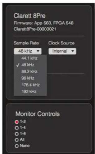 FOCUSRITE Clarett OctoPre - Fréquence d'échantillonnage (Sample Rate) - 1