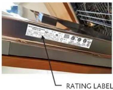 Hestan KDW24BK - RATING LABEL - 1