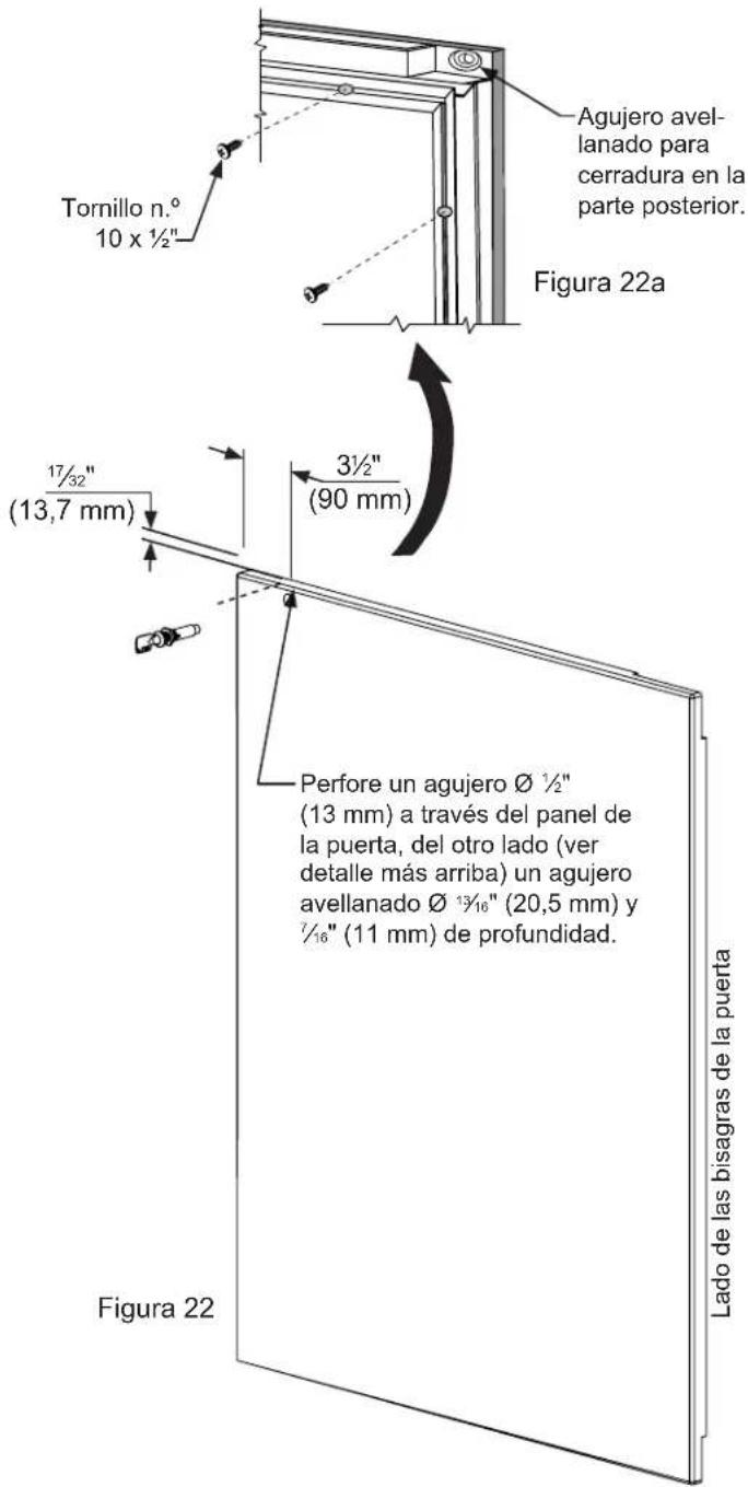 Marvel MP24WBG4LS - Paso 4: monte el panel en la puerta. - 1