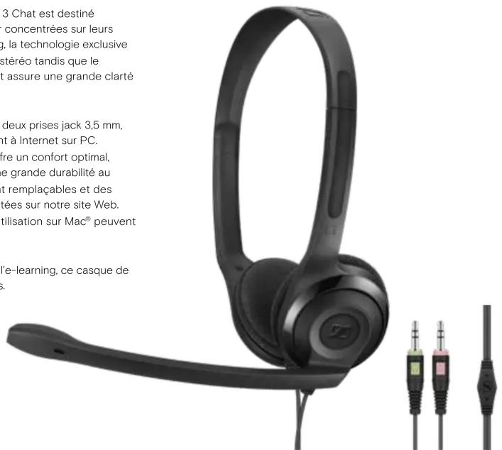 SENNHEISER PC 3 Chat - Casque stéreo de qualité et léger pour PC - 1