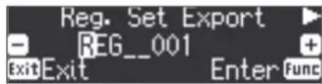 ROLAND FP90 - Sauvegarde d'un Registration Set (Registration Set Export) - 1