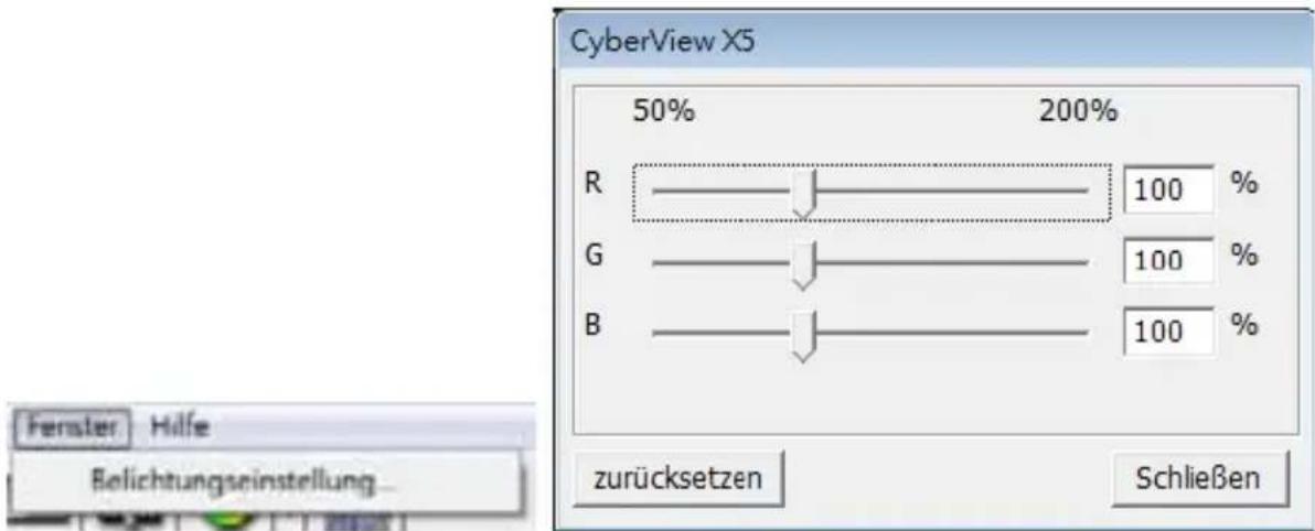 BRAUN CyberView X5 - Menübefehle - Windows (Fenster) (Übersicht) - 1