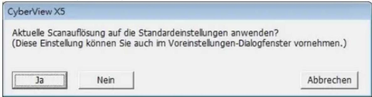 BRAUN CyberView X5 - Voreinstellungen - Siehe Scan-Einstellungen (siehe Seite 13) - 1