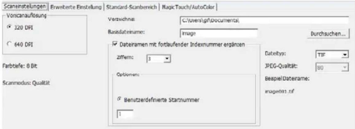 BRAUN CyberView X5 - Scan-Voreinstellungen einrichten (Fortsetzung) - 1