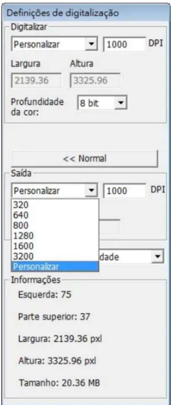 BRAUN CyberView X5 - Definir Configurações de Digitalização (Continuação) - 1