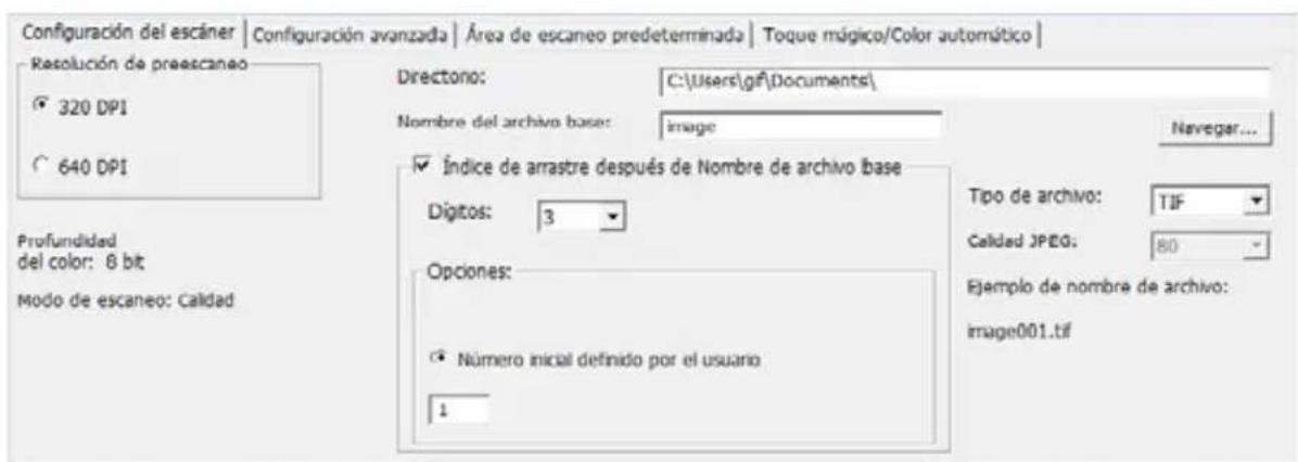 BRAUN CyberView X5 - PASO 4 - Establisher la Scan Settings (configuración de digitalización) - 1