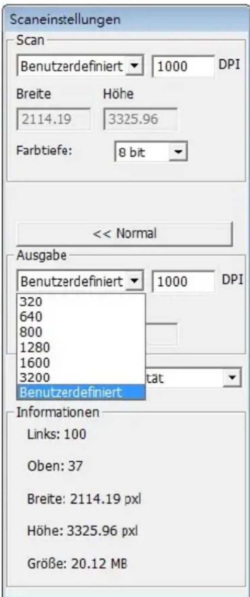 BRAUN CyberView X5 - Scaneinstellungen festlegen(Fortsetzung) - 1