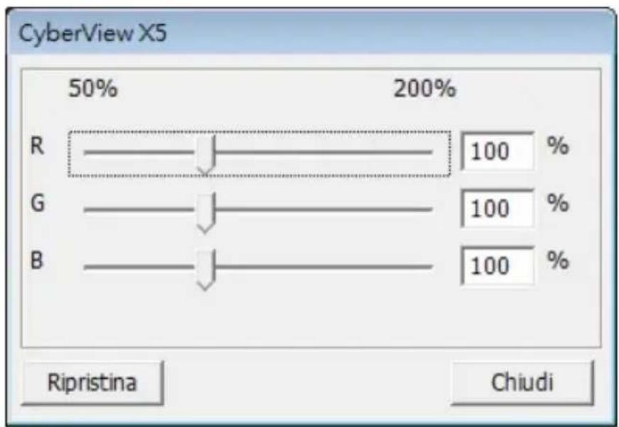 BRAUN CyberView X5 - Comandi del menu - Image Adjustment (Regolazione immagne) - 6