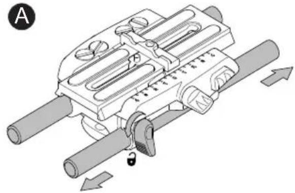 Sachtler Ace Base Plate - Installing support rods - 1