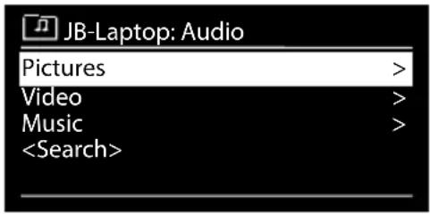 MEDION LIFE P85135 (MD 87990) - Sélectionner des fichiers audio depuis le réseau - 1