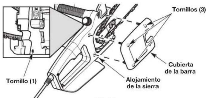 REMINGTON RM1025SPS - Instalación de la barra guía y la cadena de la sierra - 1
