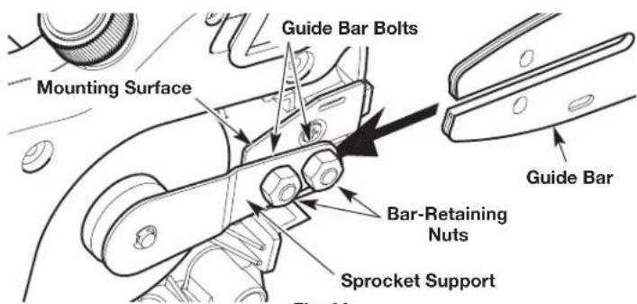 REMINGTON RM1025SPS - Installing the Guide Bar and Saw Chain - 2