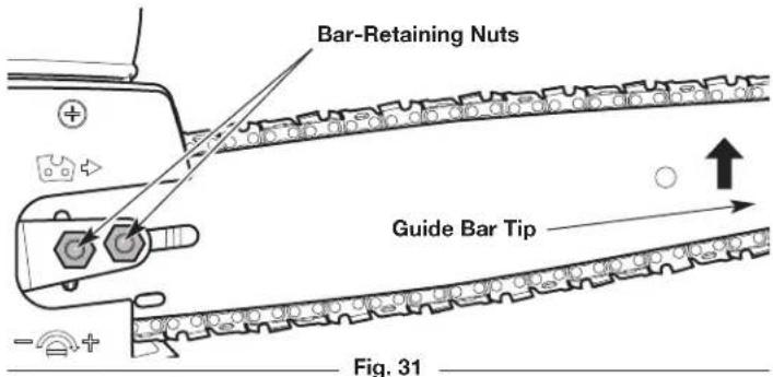 REMINGTON RM1025SPS - ADJUSTING THE CHAIN TENSION - 6