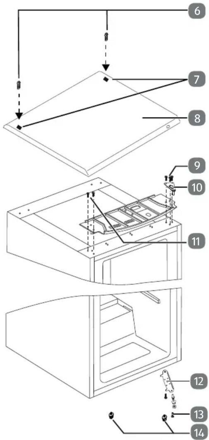 MEDION MD 37421 - Cambiare la battuta della porta - 1
