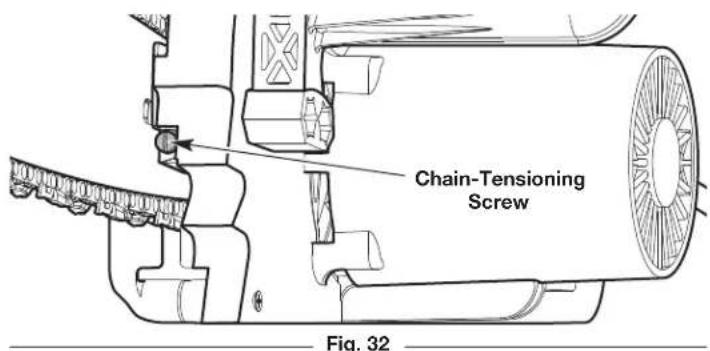 REMINGTON RM1025P - ADJUSTING THE CHAIN TENSION - 7