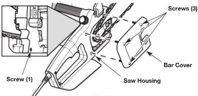 REMINGTON RM1025P - Installing the Guide Bar and Saw Chain - 1