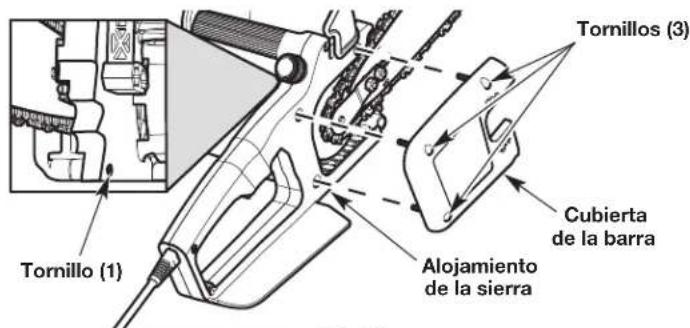REMINGTON RM1025P - Instalación de la barra guía y laceda de la sierra - 1