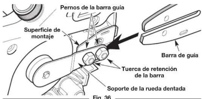 REMINGTON RM1025P - Instalación de la barra guía y laceda de la sierra - 2