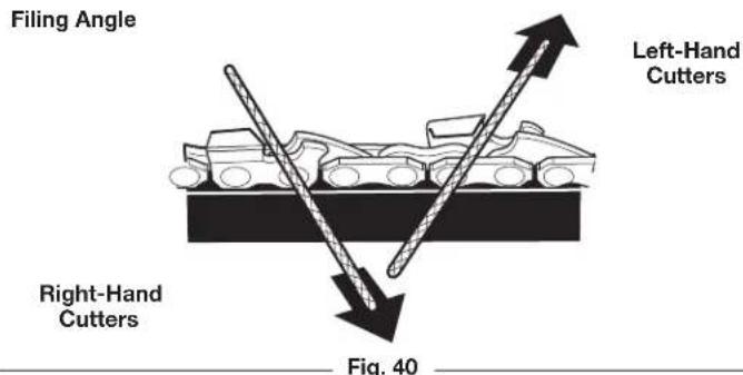 REMINGTON RM1025P - MAINTAINING THE SAW CHAIN - 4