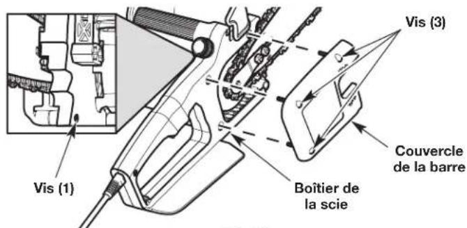 REMINGTON RM1025P - Installation du guide-chaine et de la chaine - 1