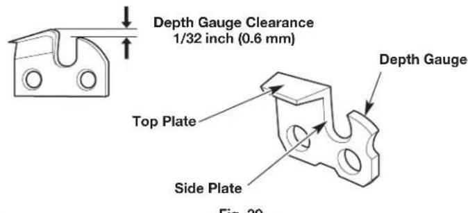 REMINGTON RM1025P - MAINTAINING THE SAW CHAIN - 3