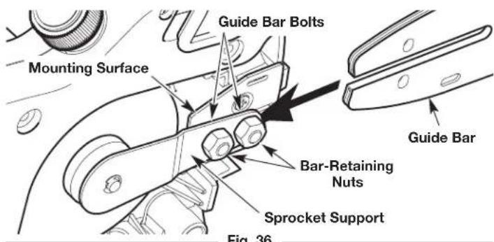 REMINGTON RM1025P - Installing the Guide Bar and Saw Chain - 2