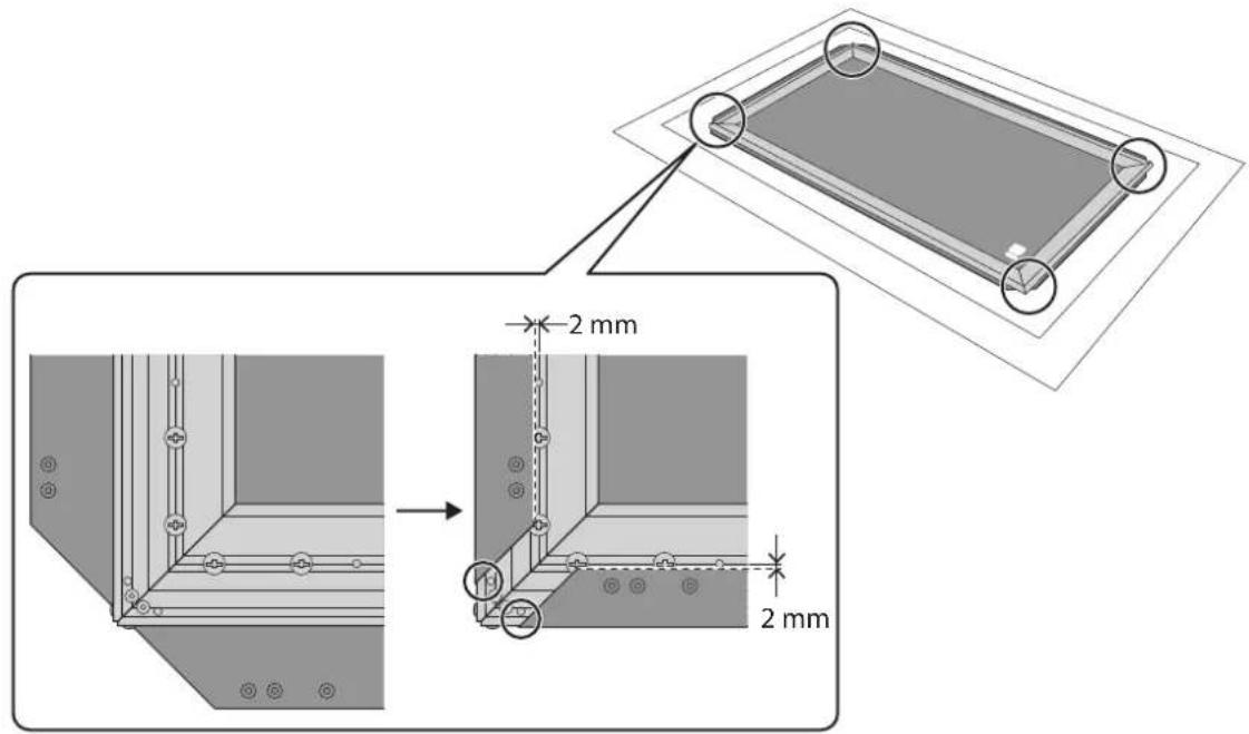 EPSON ELPSC35 - Place the frame on the screen fabric - 1