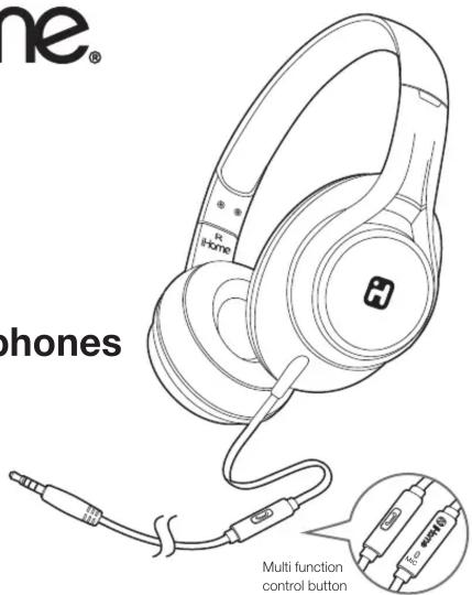 IHOME Uproar iB42 - Studio Style Over-ear Headphones with mic + remote - 1