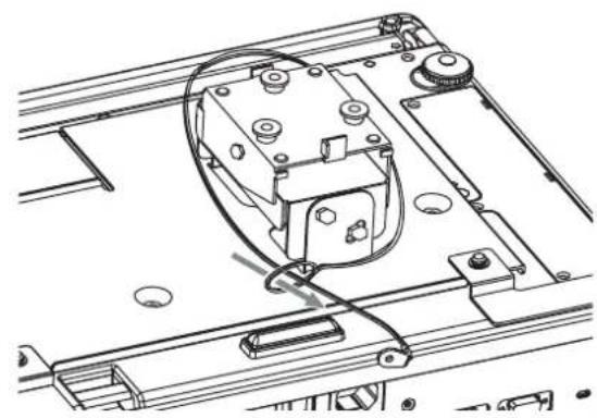 PANASONIC PTF100U - - Installing the safety cable - 1