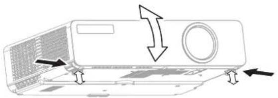 PANASONIC PTLB80NTU - Front leg adjusters and throwing angle - 1