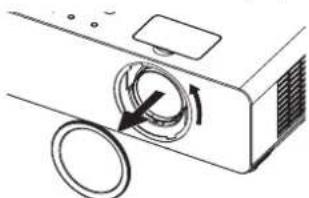 PANASONIC PTLB80NTU - ● ● Removing the lens cover - 1