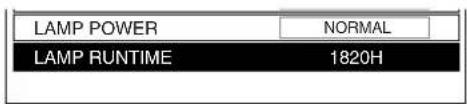 PANASONIC PTLB80NTU - - Resetting the LAMP RUNTIME - 1