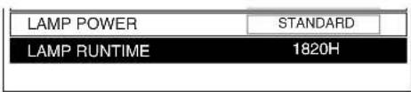 PANASONIC PTLW80NTU - - Resetting the LAMP RUNTIME - 1