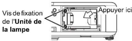 PANASONIC PTF100NTU - Retirer et remplacer la lampe - 4