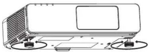 PANASONIC PTF100NTU - Front leg adjusters and throwing angle - 1