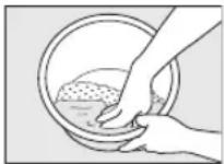 PANASONIC SRDE102 - Washing Rice and Adjusting the Water Level / Lavage du riz et ajustement du niveau de l'eau / 清洗米並調節水位 - 5