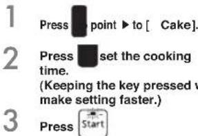 PANASONIC SRDE102 - Baking cake with [Cake] mode / Cuisson d'un gâteau en mode [Cake] / 在 [Cake] [蛋糕] 模式下烘焙蛋糕 - 1